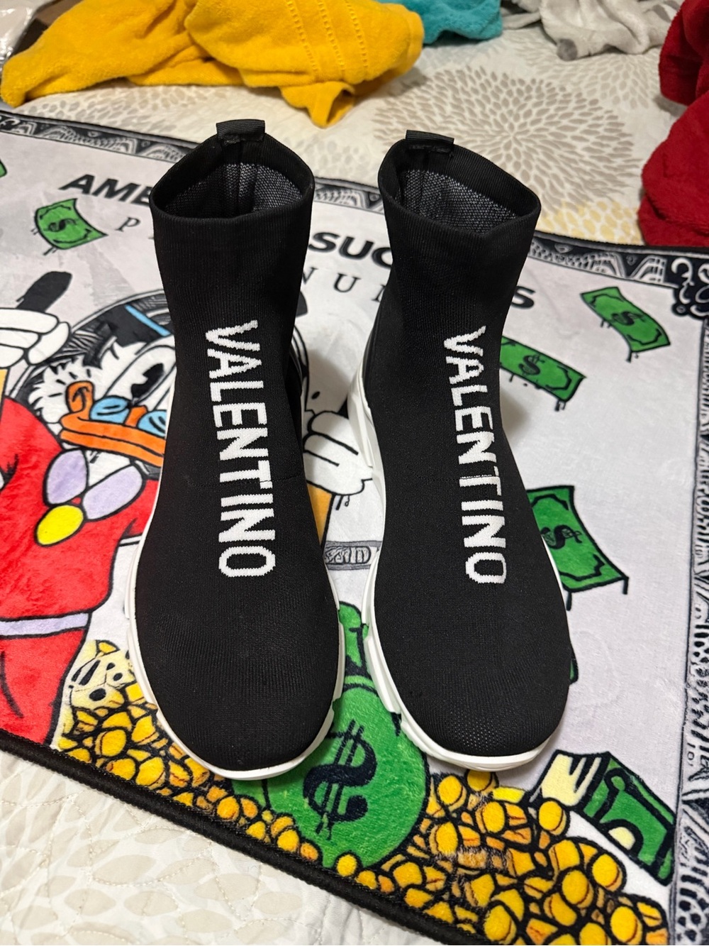Valentino Black and White Sock Sneakers
